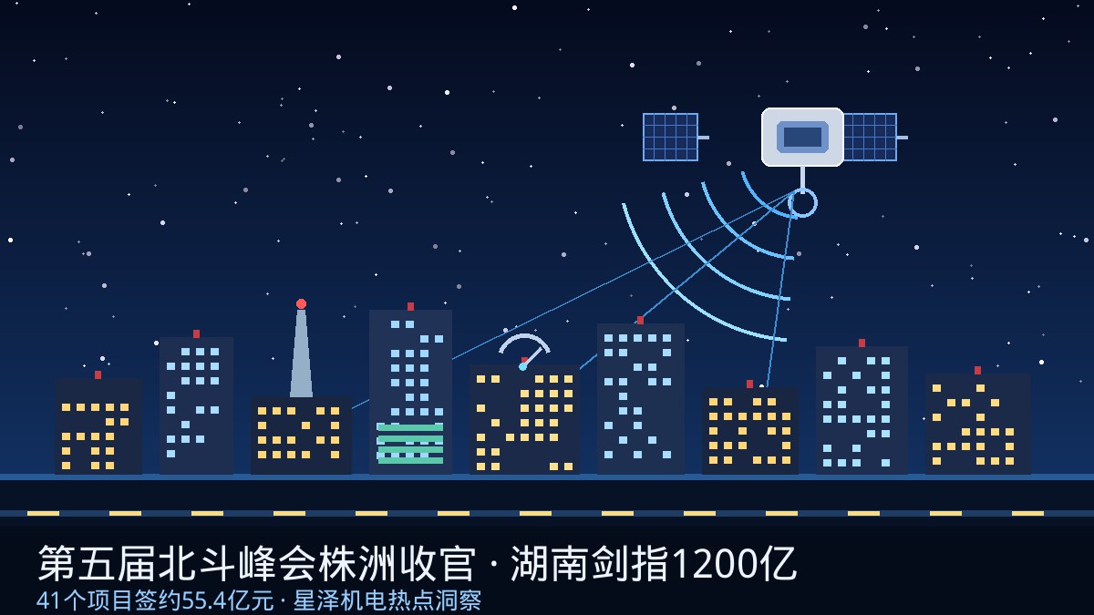 41个项目、55.4亿元!第五届北斗峰会株洲收官:湖南剑指2030年1200亿北斗产业集群,从芯片厂房到时空数据底座,规模化应用背后的机电工程新蓝海